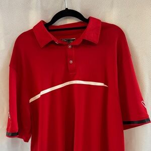 Callaway Red Polo Shirt with White Accents official signed by Eric dickerson